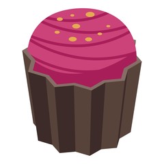 Cupcake icon. Isometric of cupcake vector icon for web design isolated on white background