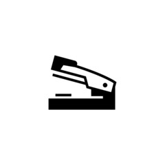 Stapler vector icon in black solid flat design icon isolated on white background