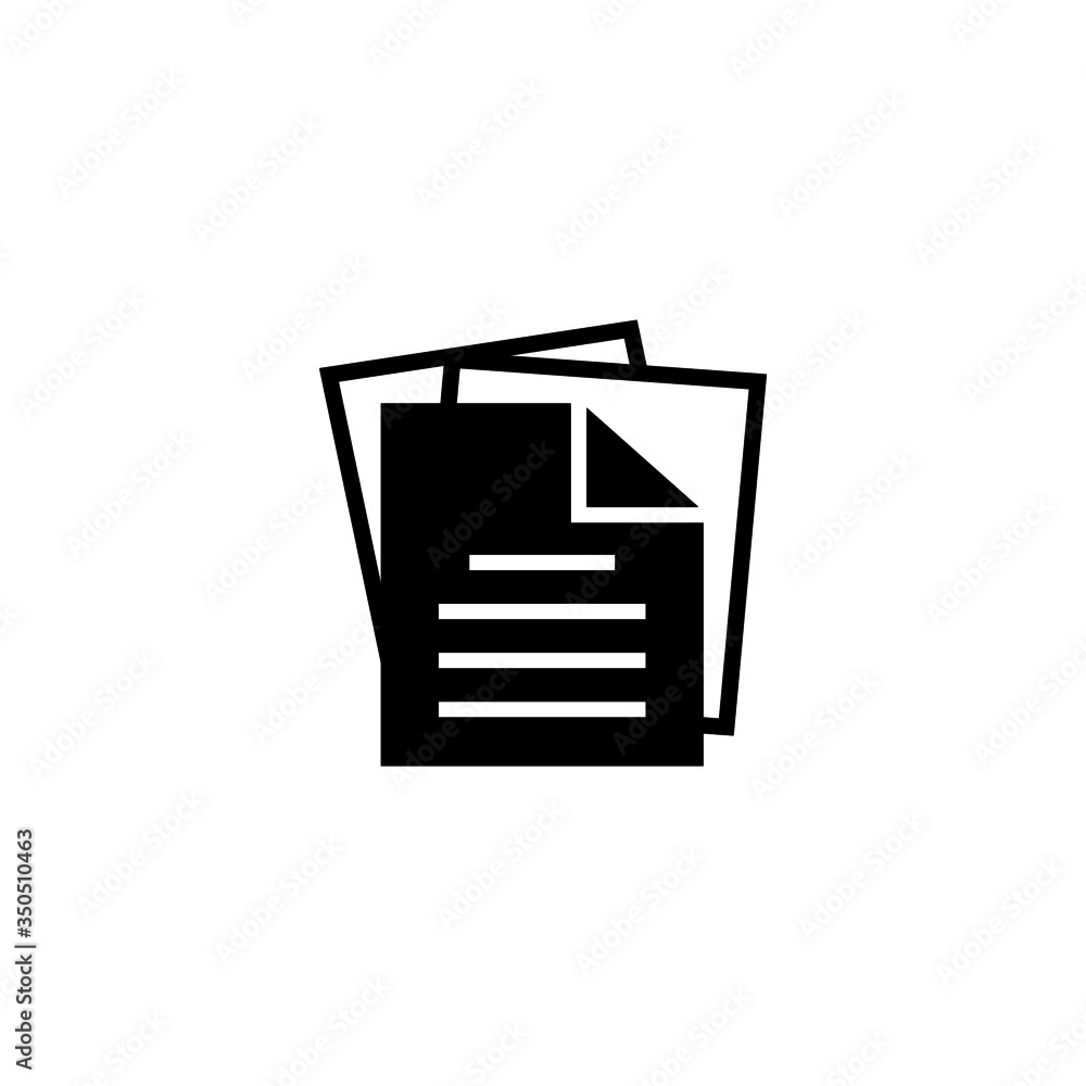 Poster various files vector icon in black solid flat design icon isolated on white background