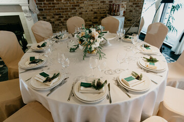 winter wedding decoration table