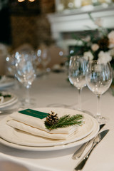 table set for a wedding reception