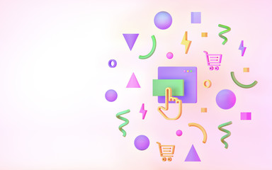 Abstract geometric shape background for ecommerce