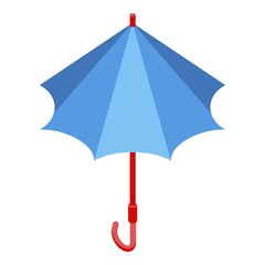 Blue kid umbrella icon. Isometric of blue kid umbrella vector icon for web design isolated on white background