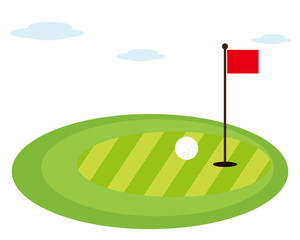 ゴルフ　ボール　グリーン