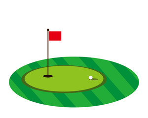 ゴルフ　ボール　グリーン