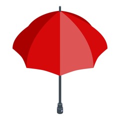 Red fashion umbrella icon. Isometric of red fashion umbrella vector icon for web design isolated on white background