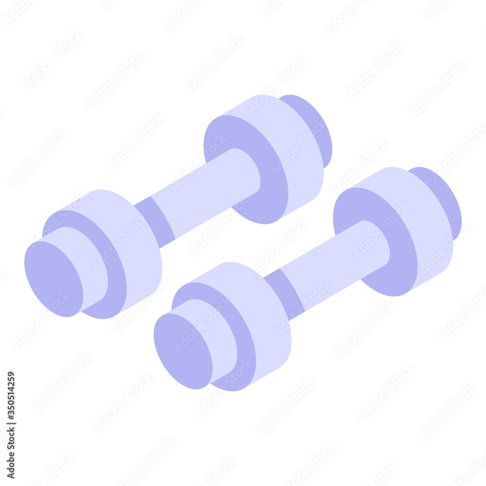 Poster dumb bell icon. isometric of dumb bell vector icon for web design isolated on white background