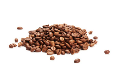 coffee beans isolated on white background