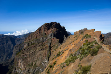 Mountain peak Pico do Arieiro at Madeira island, Portugal