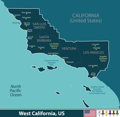 West California, United States - obrazy, fototapety, plakaty