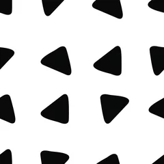 Fototapeten Nahtloses kindisches Muster mit handgezeichneten Doodle-Dreiecken. Kreative skandinavische Kindertextur für Stoffe, Verpackungen, Textilien, Tapeten, Babyparty, Kleidung, Poster, Karten. Vektor-Illustration. © Varvara