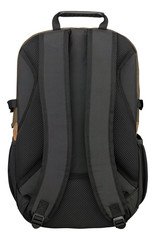 Taupe backpack with clipping path