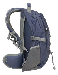 Navy blue backpack with clipping path
