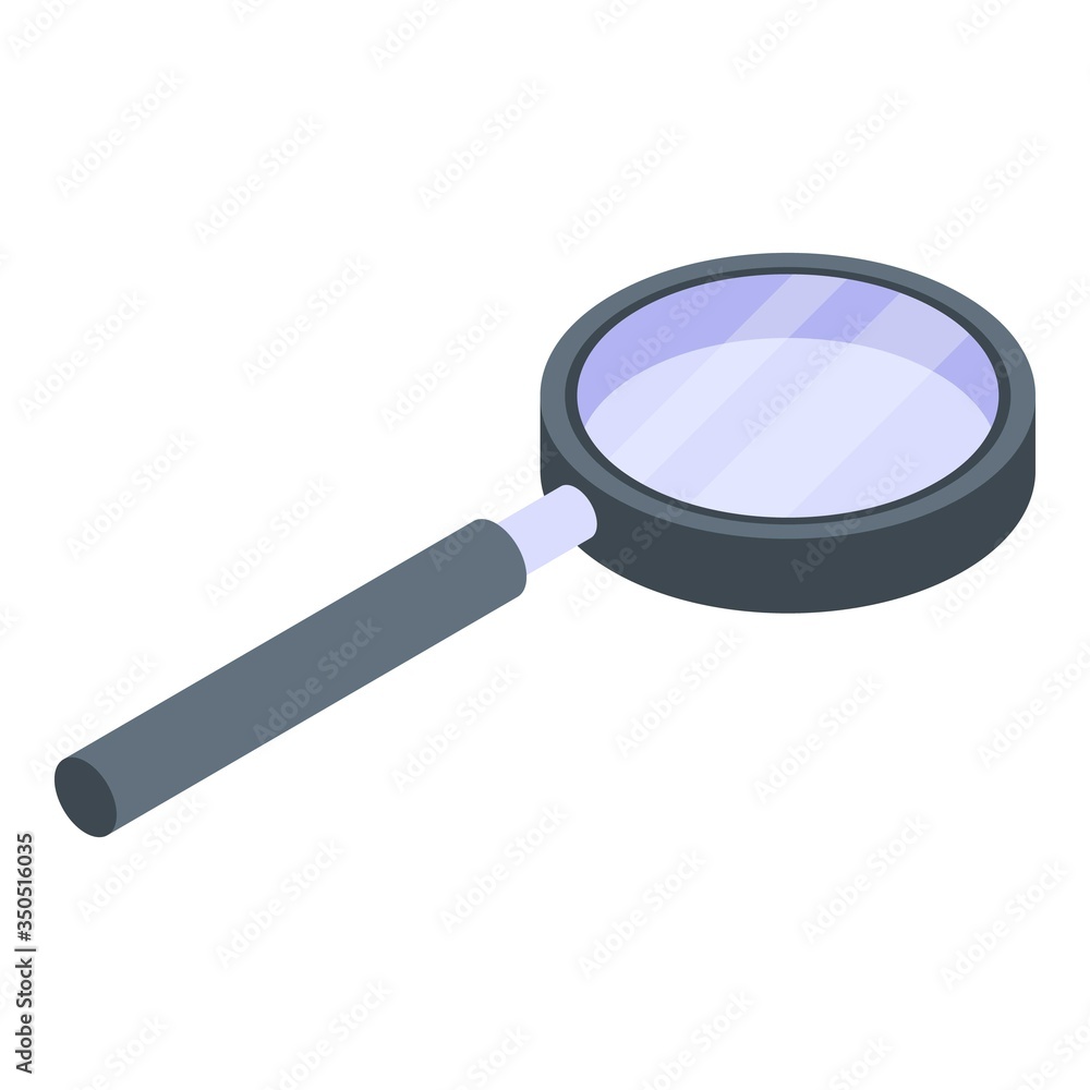 Poster manager magnifier icon. isometric of manager magnifier vector icon for web design isolated on white 