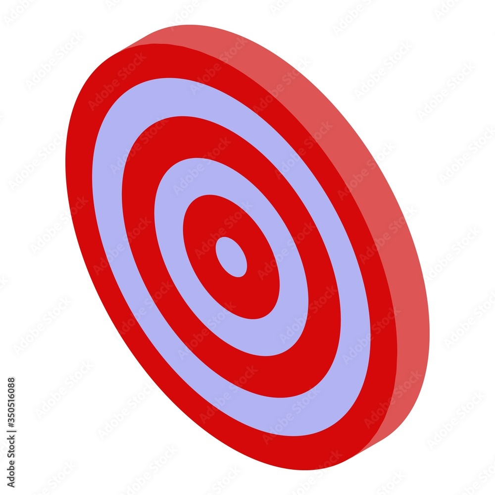 Poster account manager target icon. isometric of account manager target vector icon for web design isolated