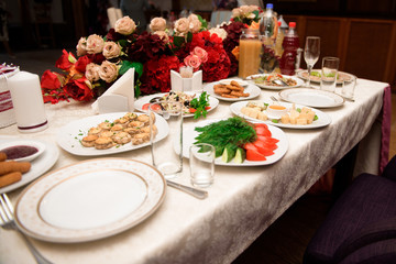 banquet in a restaurant, party in a restaurant