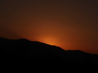 sunset in the mountains
