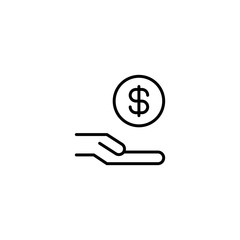 donat money icon vector illustration