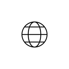 globe, world icon vector illustration