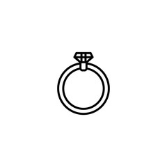 diamond ring icon vector illustration