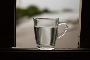 background photo A glass of water with light and shadow abstract beautiful vivid fresh thirsty clean healty refresh