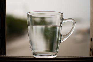 background photo A glass of water with light and shadow abstract beautiful vivid fresh thirsty clean healty refresh