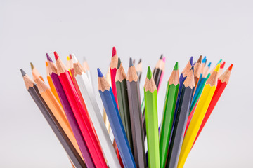 Fototapeta premium Set of colored pencils for drawing