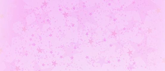 Abstract pink banner background with stars.