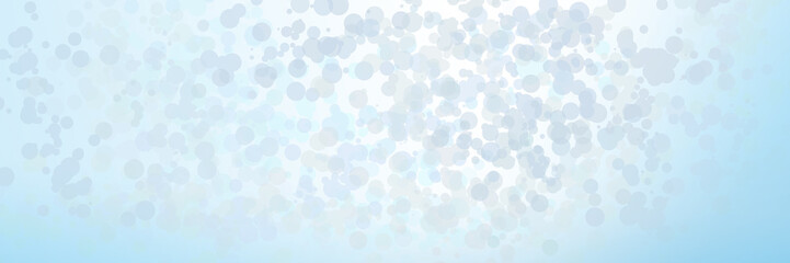 Abstract blue bokeh background with colorful circles.