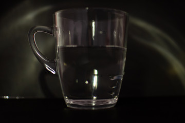 background photo A glass of water with light and shadow abstract beautiful vivid fresh thirsty clean healty refresh