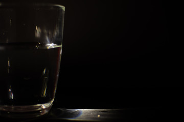 background photo A glass of water with light and shadow abstract beautiful vivid fresh thirsty clean healty refresh