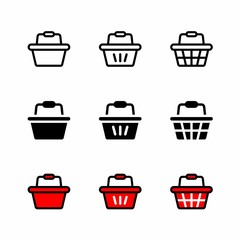 Basket - Flat Icon Design : Business Theme, Shopping Theme, Infographics and Other Graphic Related Assets.