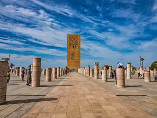 Fototapeta na wymiar Mausoleum vom Mahammed den 5 Rabat Marokko..