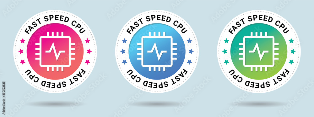 Fototapete secure connection stamp vector illustration. vector certificate icon. set of 3 beautiful color gradi