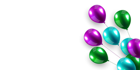 Realistic 3D helium balloon design
There are many colors for decorating festivals and celebrations.