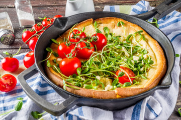 Savory vegan dutch baby baked pancake