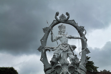 statue of Aryuna the warrior from Mahabharata in Bali