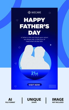 Happy father's day clean Instagram post banner