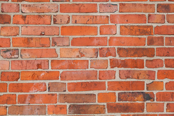 professionally masonry brick wall with structure and grain without graffiti building maintenance...