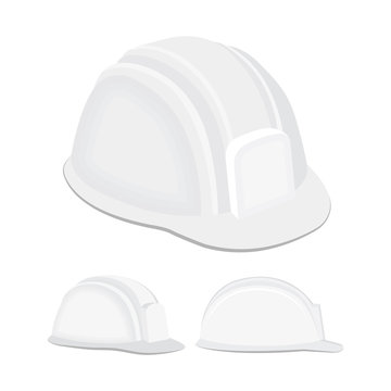 Safety helmet. Safety helmet vector illustrations set. Hard hat icons.