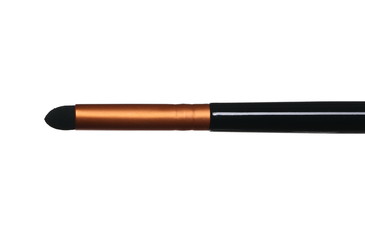 Makeup brush for applying face powder isolated on white background with clipping path