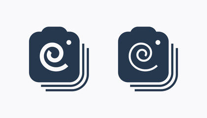Camera photo line vector icon. Image lens vector symbol. Digital photographic icons set for web design. Modern flat picture creation icon for app design. Device technology minimal flat linear icons