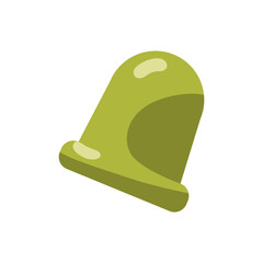 Anti-cellulite vacuum jar for massage and self-massage. Vector illustration.