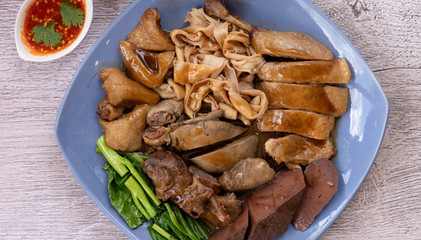 Thai Food Mixed Duck and Chicken Dishes