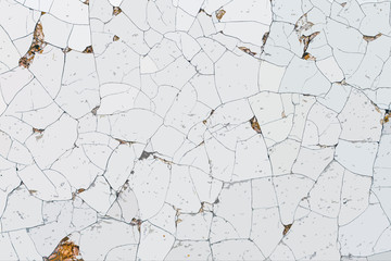 Illustration of texture of old dirty  cracked white wall. White abstract background in grunge style. Template for graphic design, wallpaper, covers and wrapping paper.