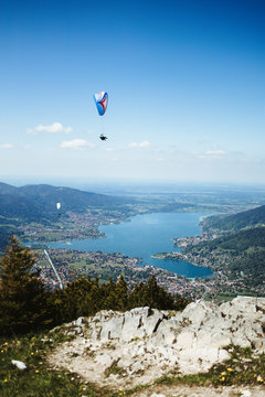 paragliding in the mountains
