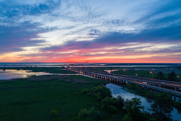Mobile Bay, Alabama at sunset 