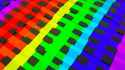 multicolored transparent planes. abstract background. 3d render illustration