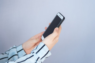 Distance learning at home. Schoolgirl sitting at laptop and studying. Online education concept. Social distance during quarantine.