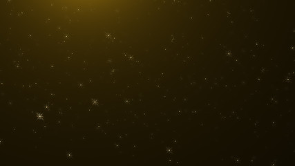 Gold luxury background with twinkling or blinking stars background.